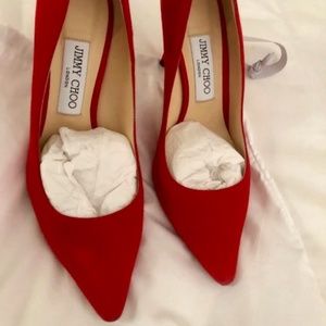 RED JIMMY SHOES ROMY SUEDE PUMPS SIZE 7